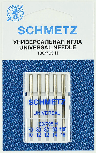 Иглы Schmetz универсальные (70x1, 80x2, 90x1, 100х1), 5 шт в Краснозаводске